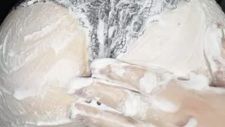 ASMR foam butt massage with pantie on