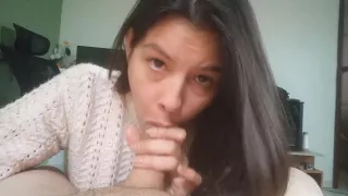 I Got A Surprise Blowjob From My Naughty Girlfriend Until I Came In Her Throat