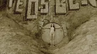 Naked on the Baltic Sea beach