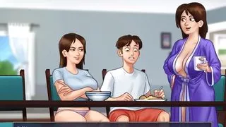 Summertimesaga Step-mom and Step-sis Sharing One Dick- Part 98