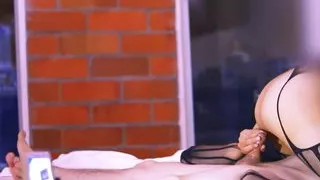 Hot waitress seduces her client and takes him to her house for a sex session with her tight vagina and a reverse cowgir fuck