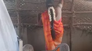 Tamil housewife big boobs show in village house