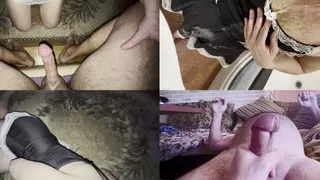 A real housemaid becomes a real whore in two weeks. Cumshot Compilation. Deepthroat. POV