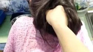 Desi beautiful girl having sex at kitchen 18yr tight pussy Desi xxx Video