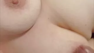 Stepmom wanted to have it squirted on the big tits