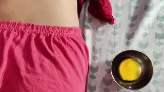 Real Indian Stepsister helps stepbrother cum quickly in her panties while parents wait outside