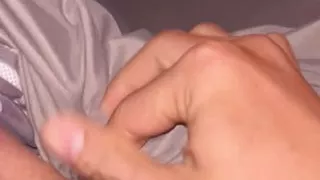 Young Asian masterbate cock quietly so family cannot hear.