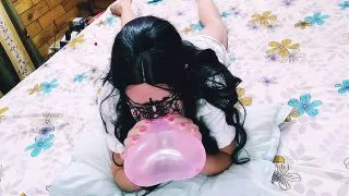 I want my dick into her Sexy Tight Ass, Beautiful Slut Filling Ballons