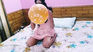 I want to stick my dick into her Sexy Slut Filling Balloons