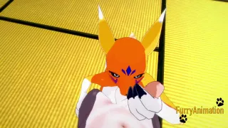 Digimon Hentai - Taomon & Grey Fox Hard Sex 1/2