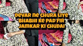 Cute Young Desi Bhabhi Fucked Hard by Devar in the kitchen while changing a pad