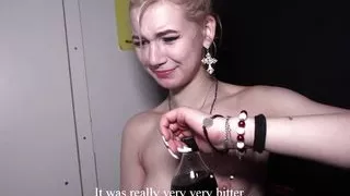 Freshly 18 Year Old Nightmare & Belinda - Their First Gloryhole Before Gangbang