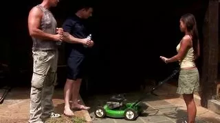 Threesome sex with Jade Sin a whore born in Asia has her