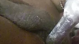 Sexy femboy getting dick down by big dick dildo