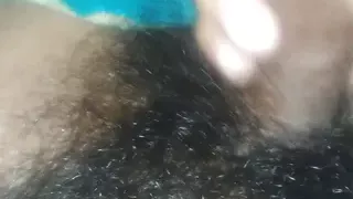 New Indian big hairy hard mature boy cock jerking close up