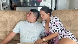 The stepfather fucks the sexiest Latina stepdaughter without his wife noticing