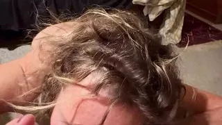 Dirty Bonemaiden spreads her ass and gaping pussy, Sucks Daddy off Facial