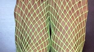 Really Nice Neon Fishnet legs with tiny sexy feet with long toes