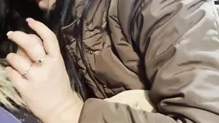 Downjacket Fetish and Fur-blow-job, Cum-play and Fuck 5