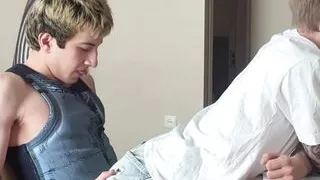 The Guy Distracted His Stepbrother From His Lessons, Licks His Asshole Part 1