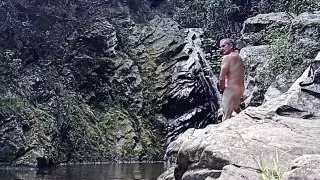 Got Naked at a Pool on a Hike and Shot a Big Load