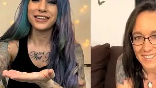 Playing a strip game together while being in different locations