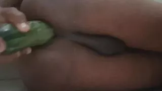 Cucumber in ass