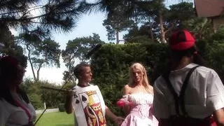 Alice a fairy love tale S2: 3 hot chicks have sex with 2 guys outdoors