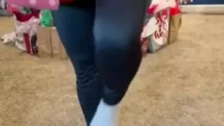 Giving my step son a Christmas handjob present