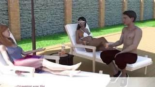 My Stepbrother's Wife #28 John Touched Bella's Boobs While Applying Sunscreen