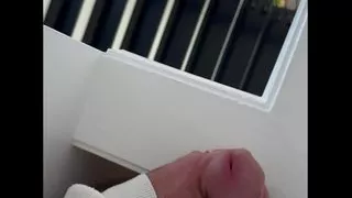 Wife Downstairs - Cuck cums, dont get caught!