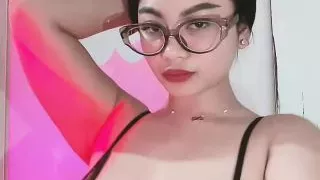 Woman showing off her sloppy body in front of the camera