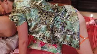 2405Eo01 - French Amateur Slut, Clothed Sex, Satin Lingerie, Deepthroat, Rimming, Doggystyle, Closeup, Dirty Talk, POV
