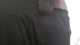 Prison Thug Jacks off Huge Big Black Cock