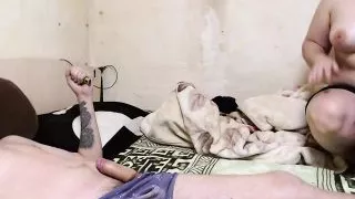 Chubby milf washes her stepson in a cast