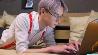 Purple Haired Twink Karol Gajda Masturbates And Cumshots!