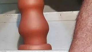 CD trans tries new anal plug wearing new lingerie