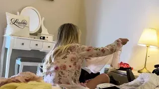 Big Tits Hottest Amazingly Beautiful Raver Girl gives an Amateur Porn Director a HJ from Backstage