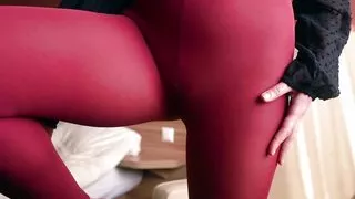 Sensual pantyhose fetish tease pink soles ASMR