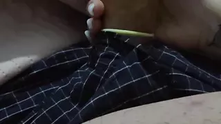 Step mom holds step son big dick of 2 kg and handjob him hard