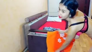 Myla_angel on High Heels, in Pink Bra and Panties, Plays Big Dildo Hot!