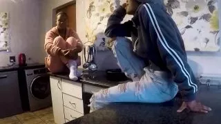 Sexy African College Roommates Caught Scissoring On Tape!
