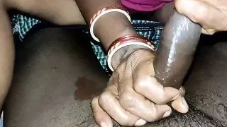 Indian bhabhi with husband for the first time