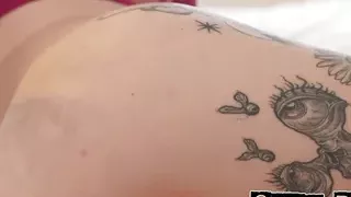 Petite Tattooed Babe Fucks Big Black Cock