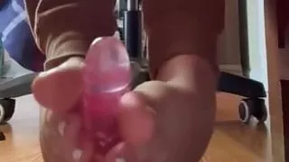 Foot Play with Dildo