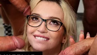 ADULT TIME - HR Whore Lexi Lore Gets COVERED In Cum By Employees During WILD 6 ON 1 GANGBANG!