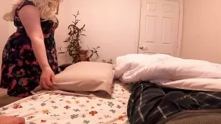 Religious stepmother takes the devil out of you before church