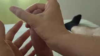 Hot horny MILF Wife gives sensual and hot good morning massage to husbands hard cock