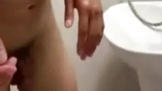 jerking off my big dick while taking a shower