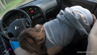 Public Sex Couple Teenager 18+ In Car Outdoor - Amateur Outdoor Pov With Alisa Lovely